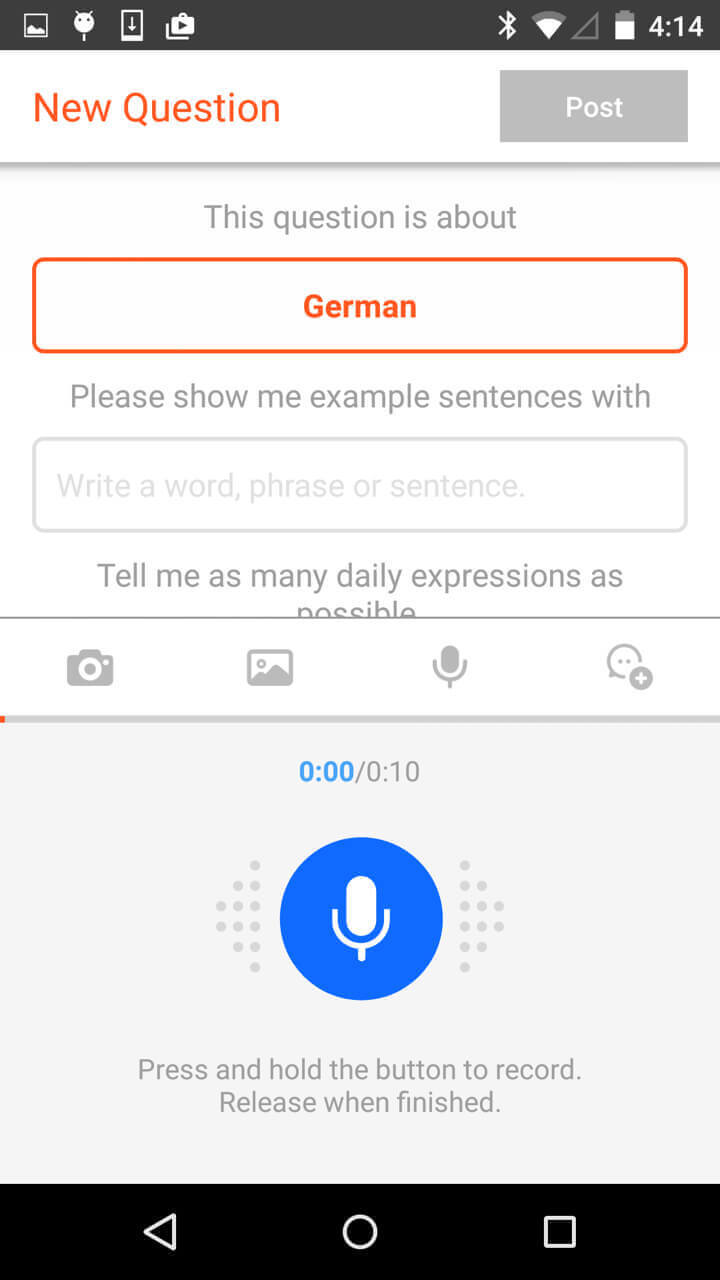 Even beginners can get great answers from native speakers.